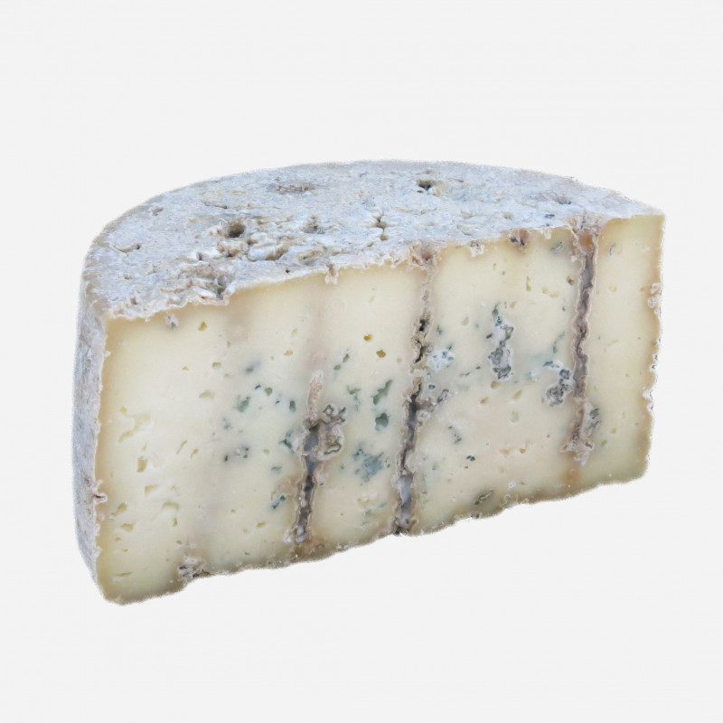 queso-azul-de-vaca-y-cabra Queso azul de cabra Plazuelo cortado por la mitad.
